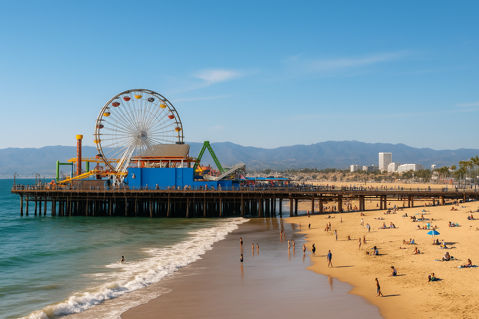 4. Santa Monica Pier and Santa Monica Beach