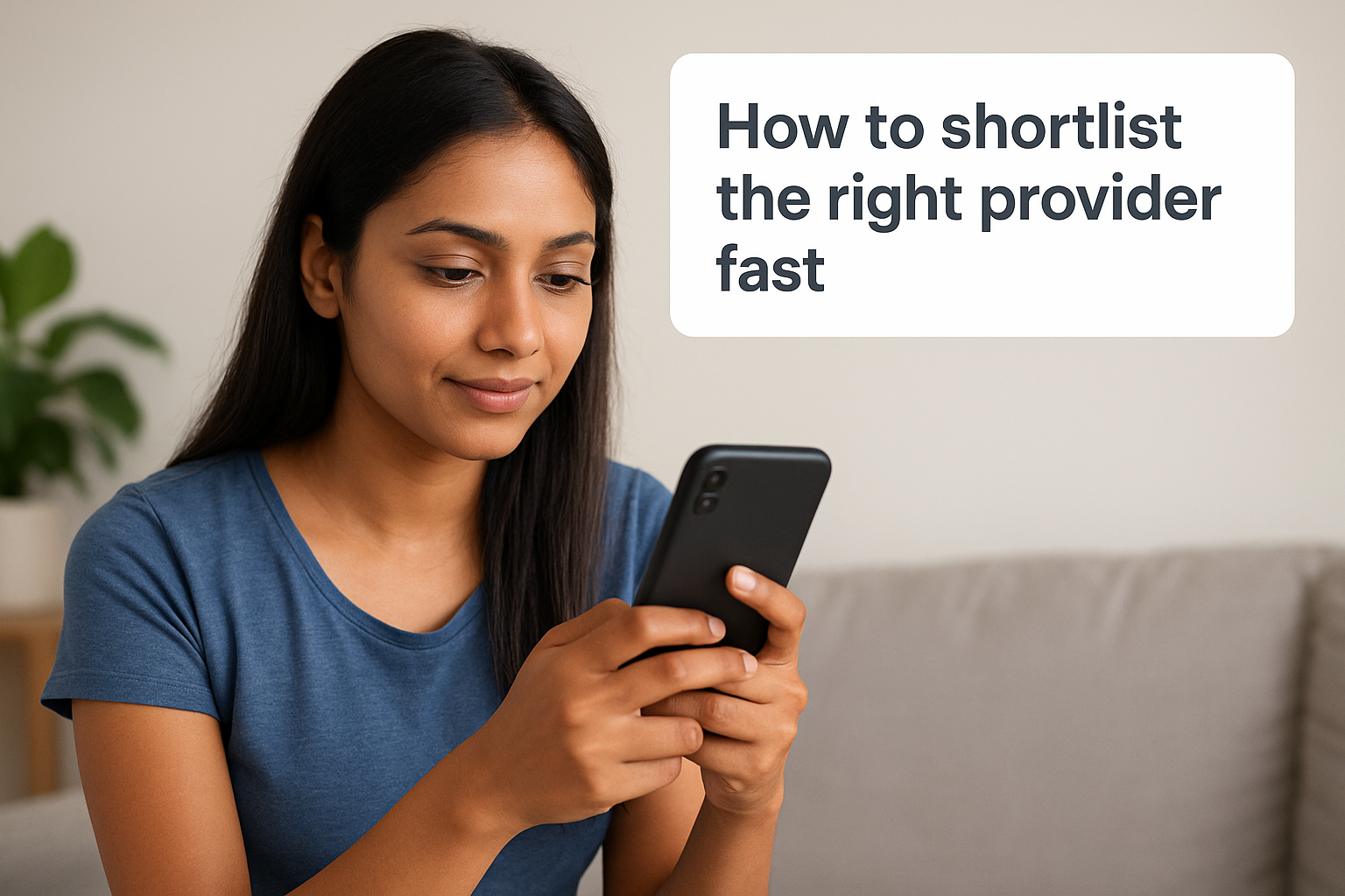 How to shortlist the right provider fast