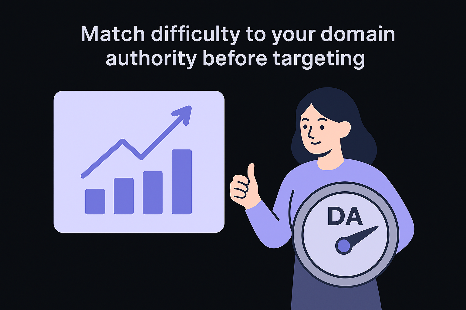 Match difficulty to your domain authority before targeting