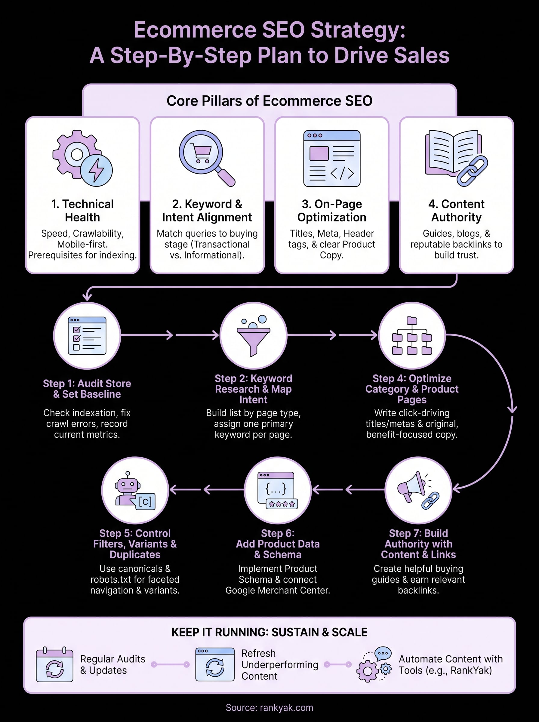 ecommerce seo strategy infographic