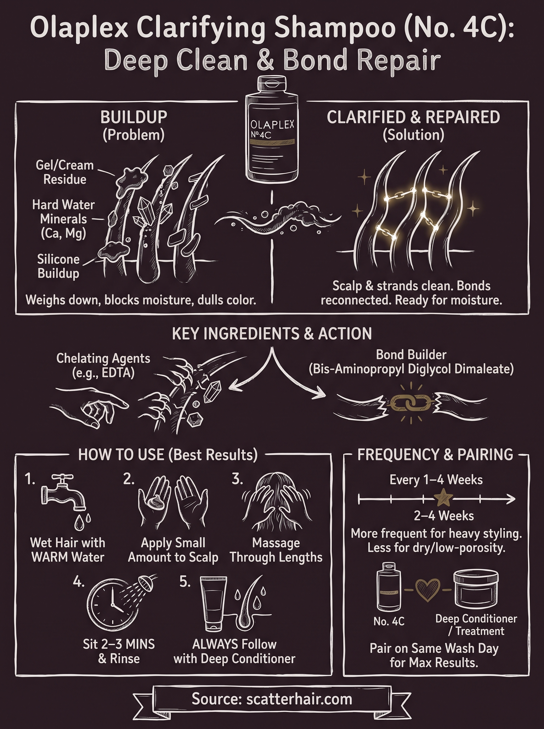 olaplex clarifying shampoo infographic