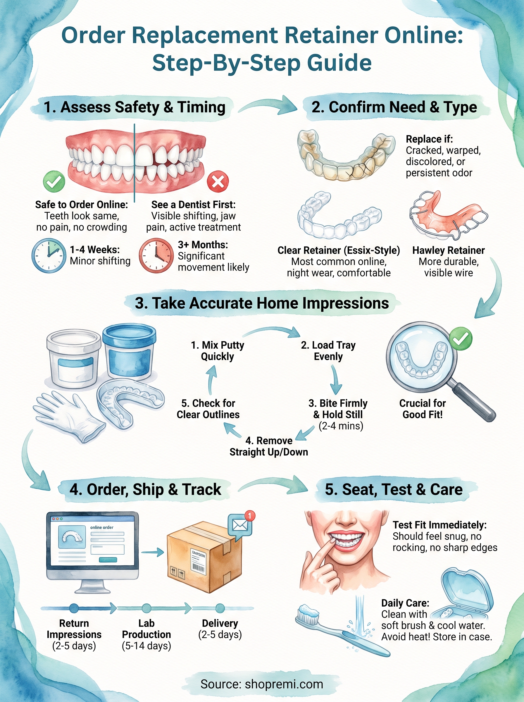 order replacement retainer online infographic