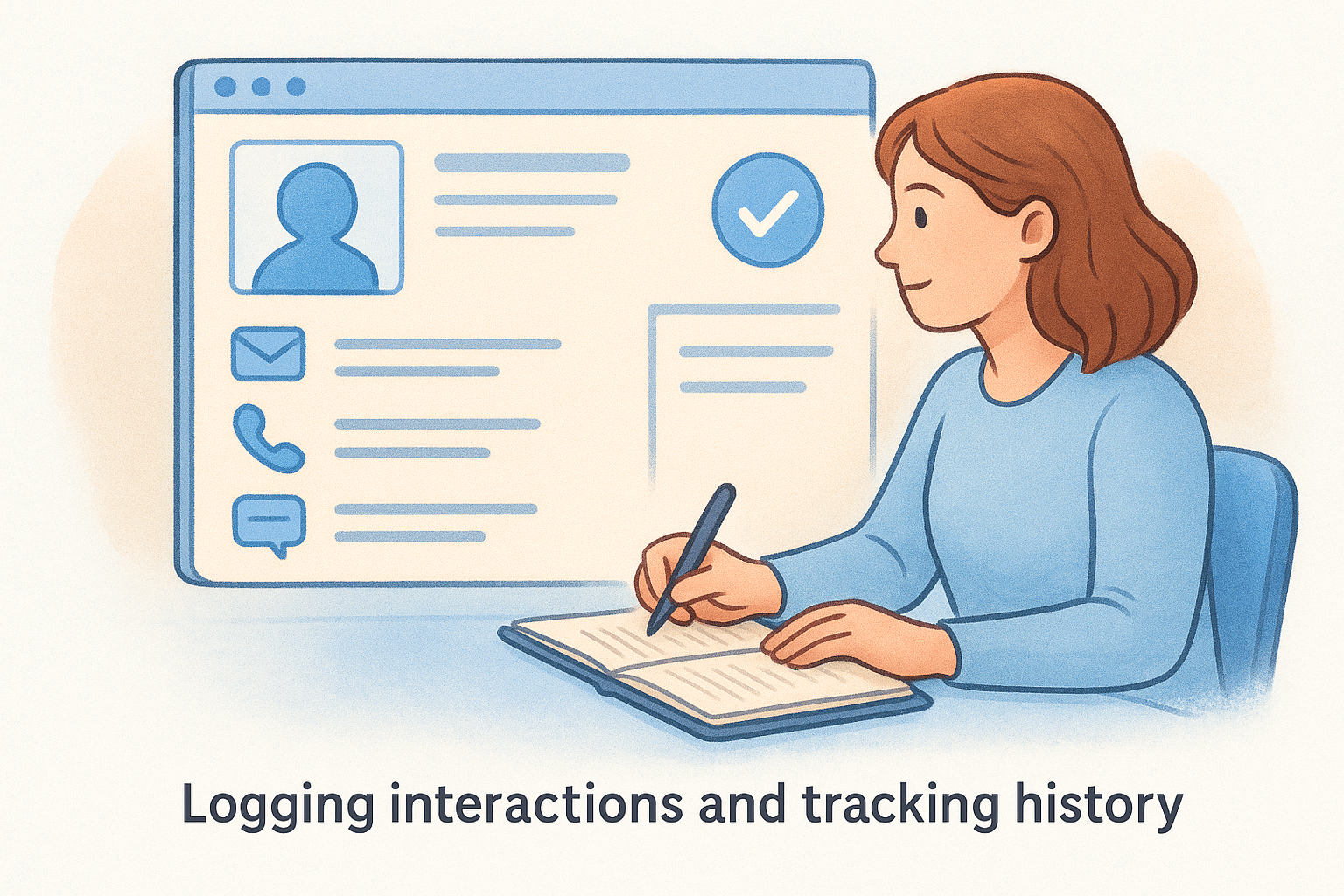 Logging interactions and tracking history