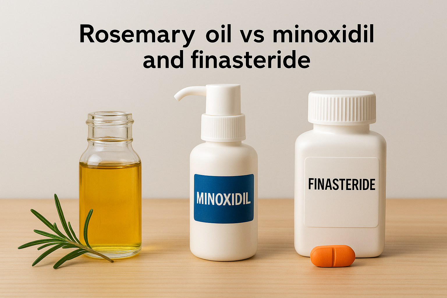 Rosemary oil vs minoxidil and finasteride