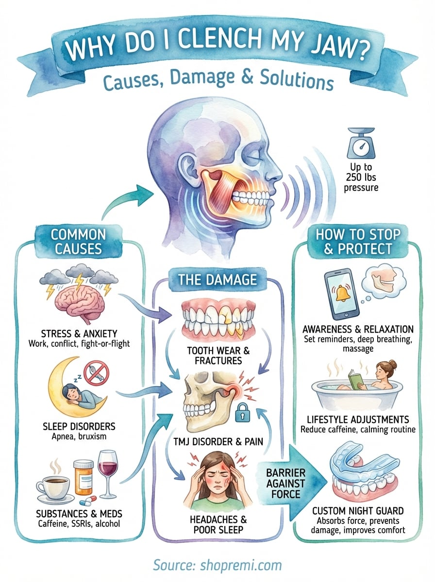 why do i clench my jaw infographic