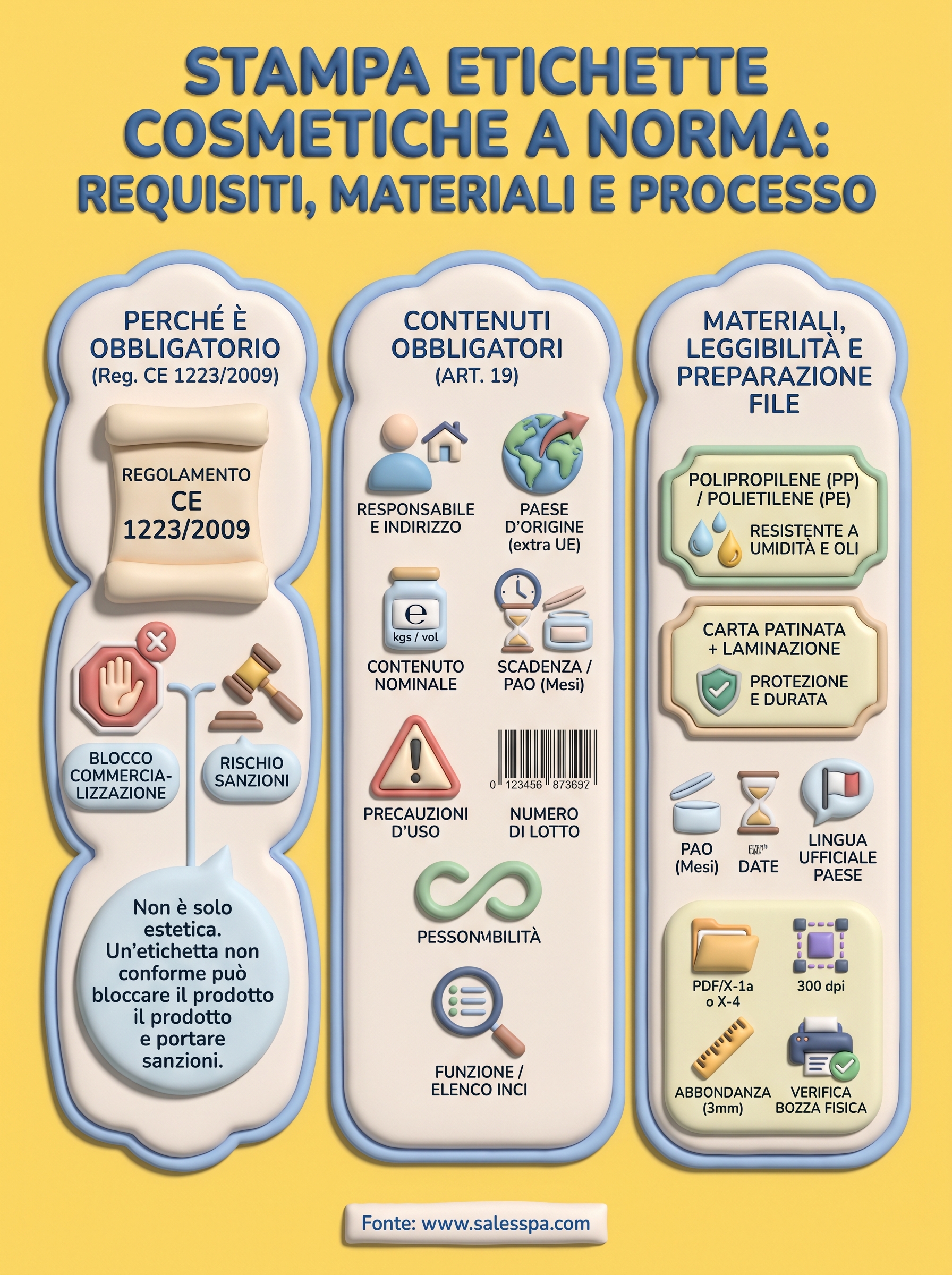 stampa etichette cosmetiche a norma infographic