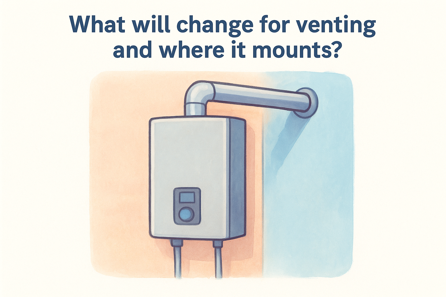 7. What will change for venting and where it mounts?
