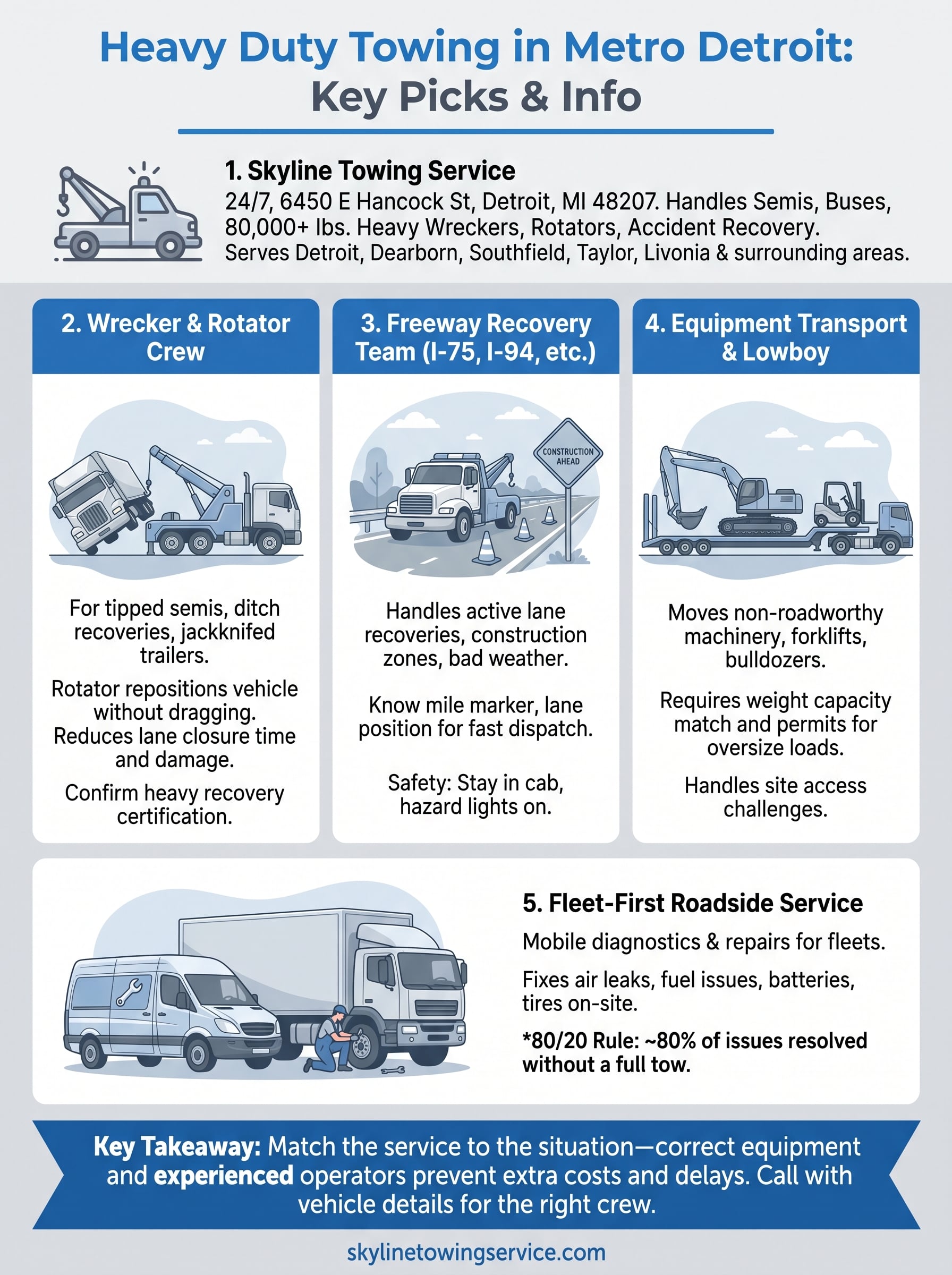Heavy Duty Towing Company Near Me: 5 Metro Detroit Picks heavy duty towing company near me infographic