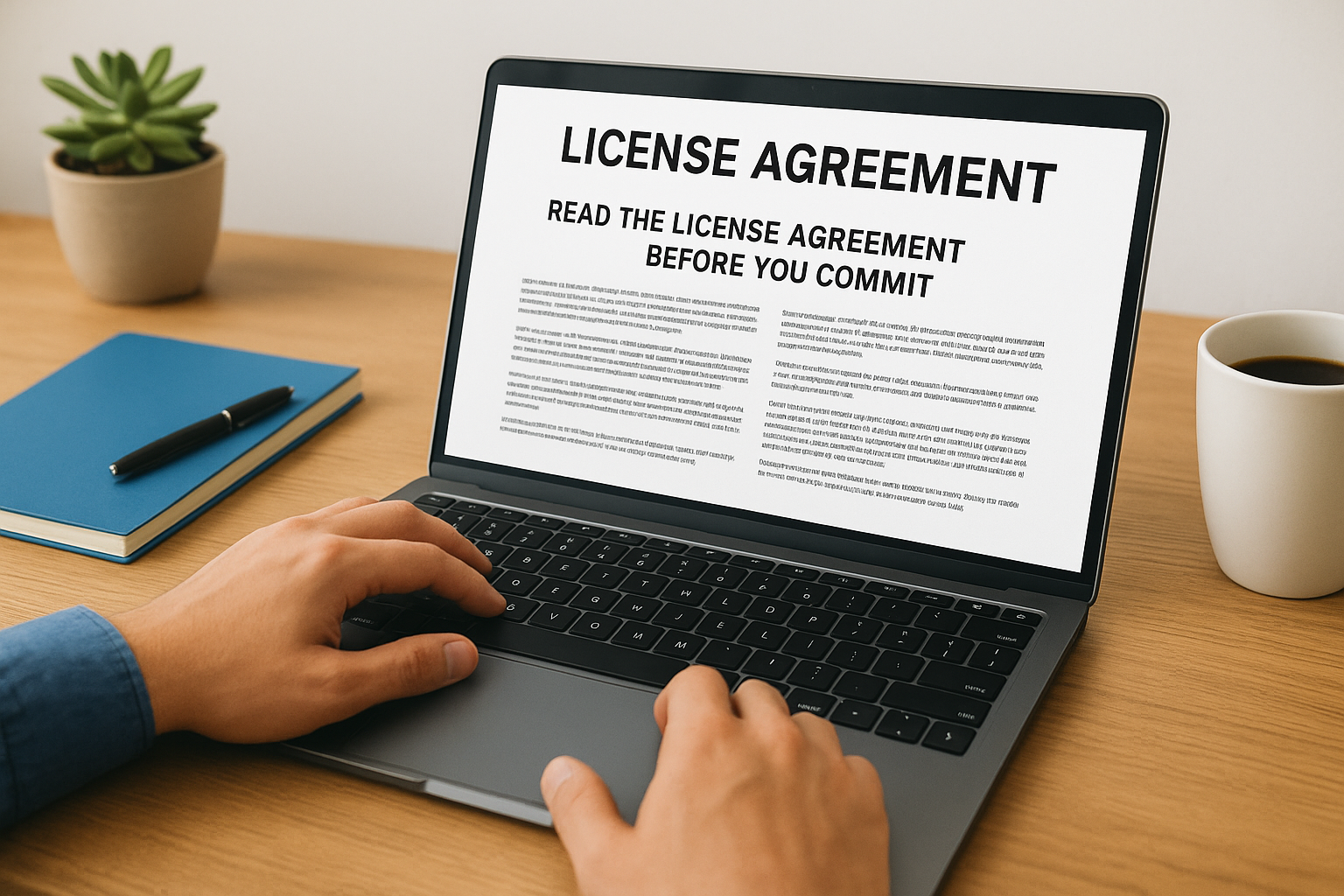 Read the license agreement before you commit