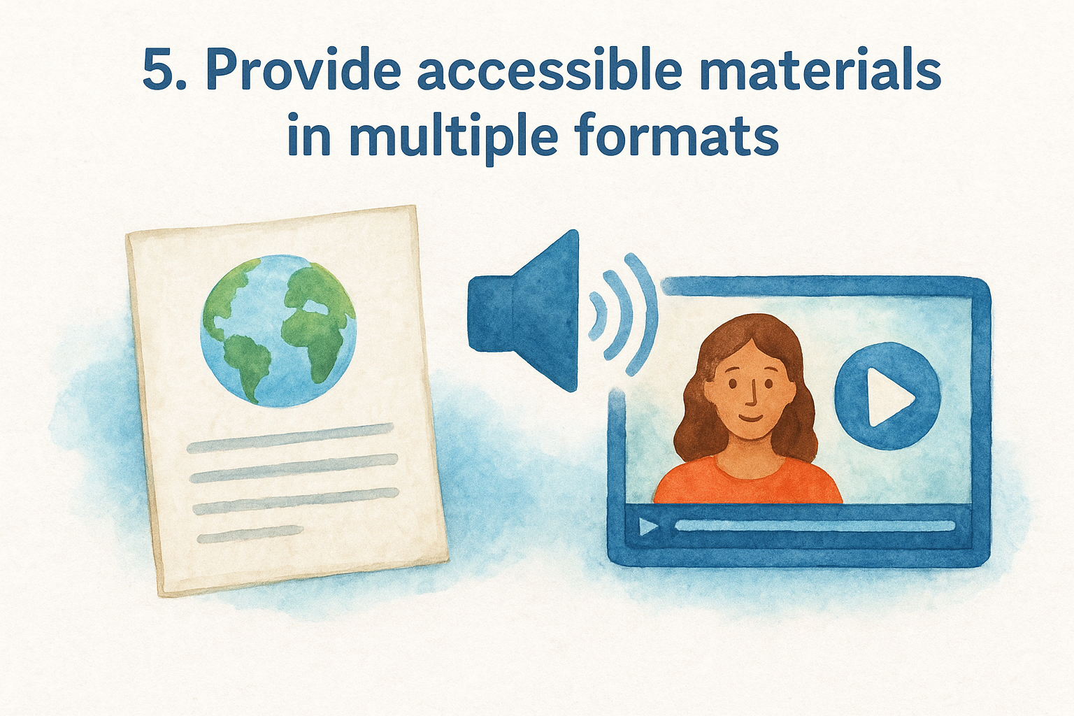 5. Provide accessible materials in multiple formats
