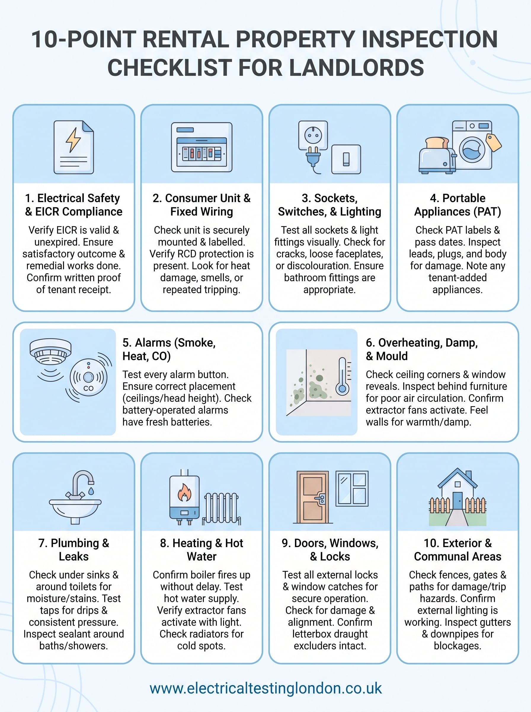 rental property inspection checklist infographic