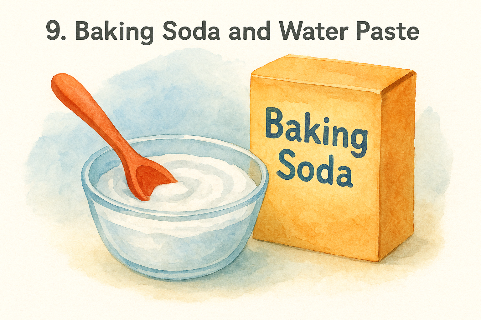 9. Baking Soda and Water Paste