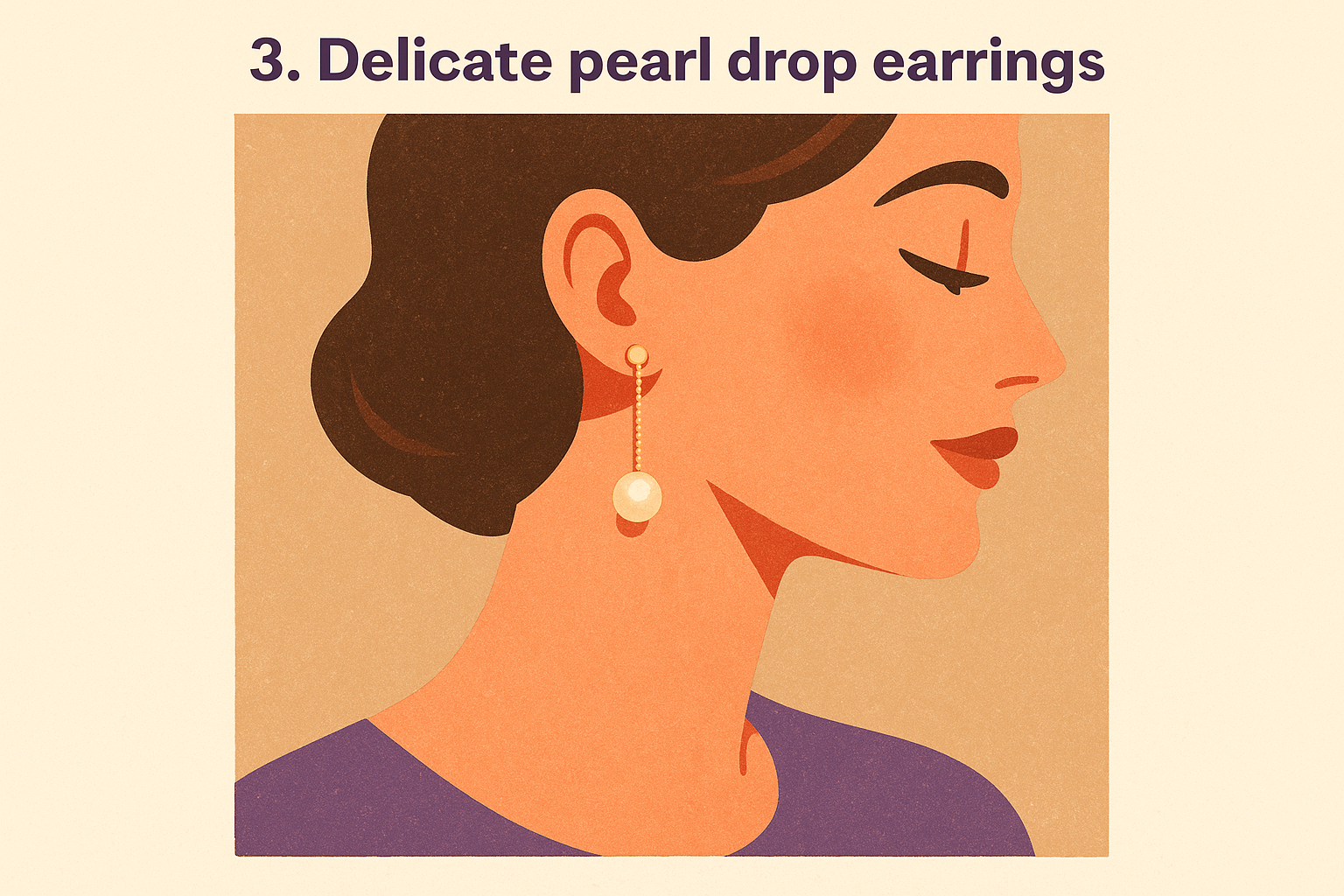 3. Delicate pearl drop earrings
