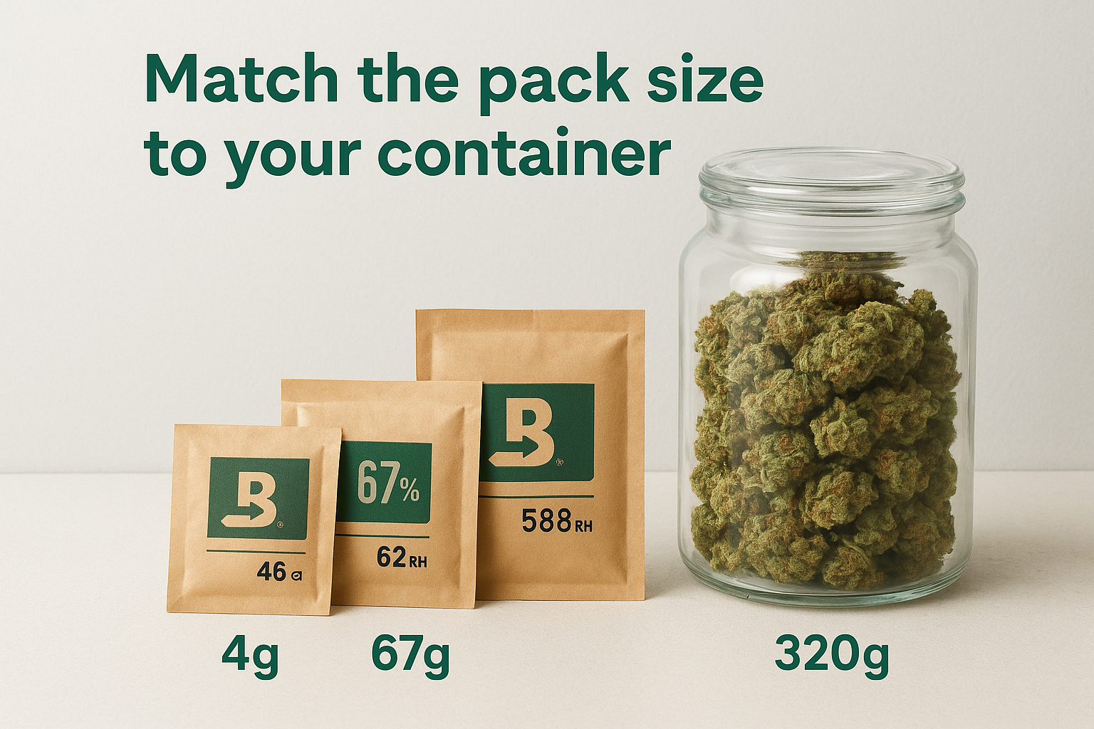 Match the pack size to your container