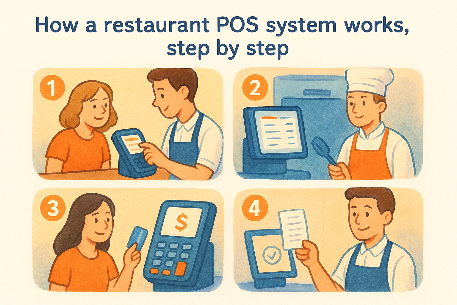 How a restaurant POS system works, step by step
