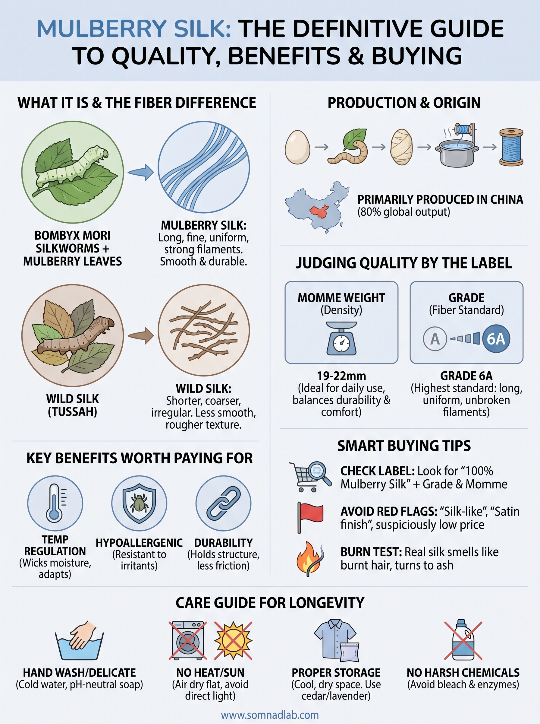 mulberry silk infographic