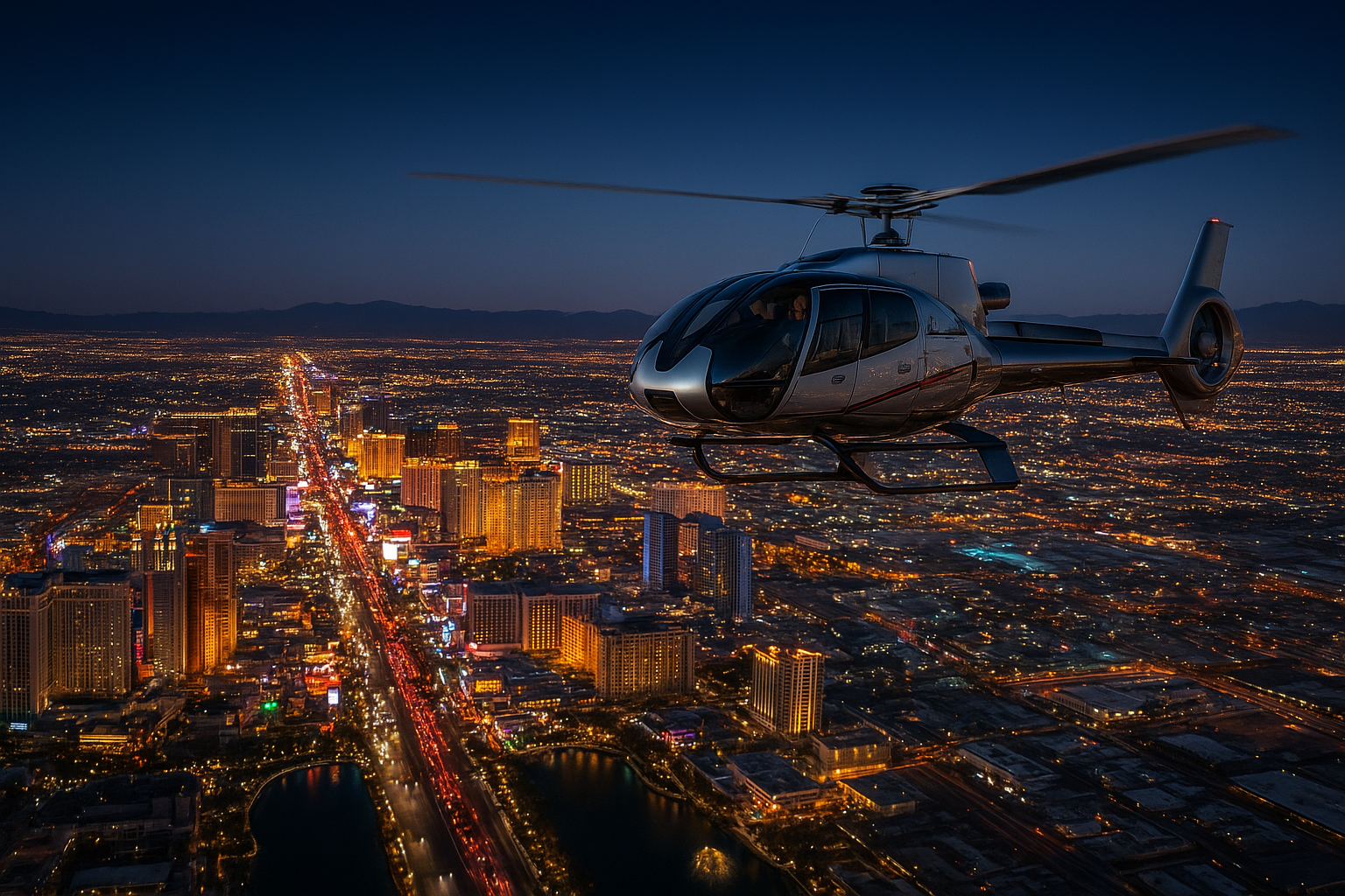 8. Las Vegas Strip Helicopter Night Flight