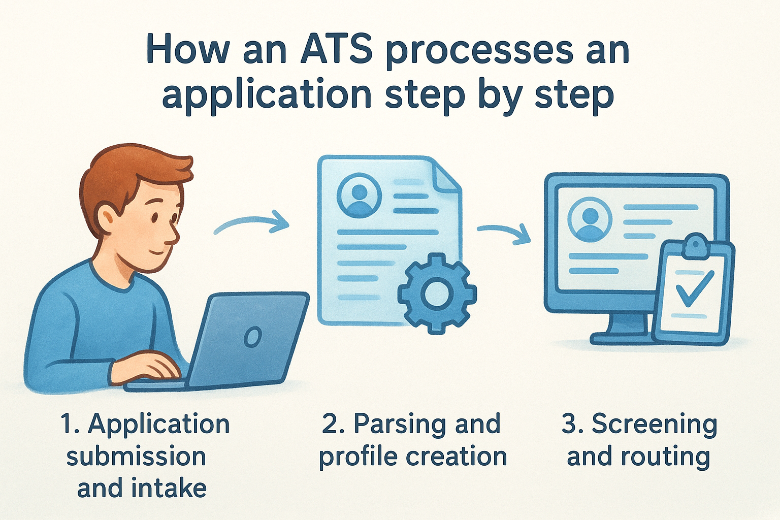 How an ATS processes an application step by step