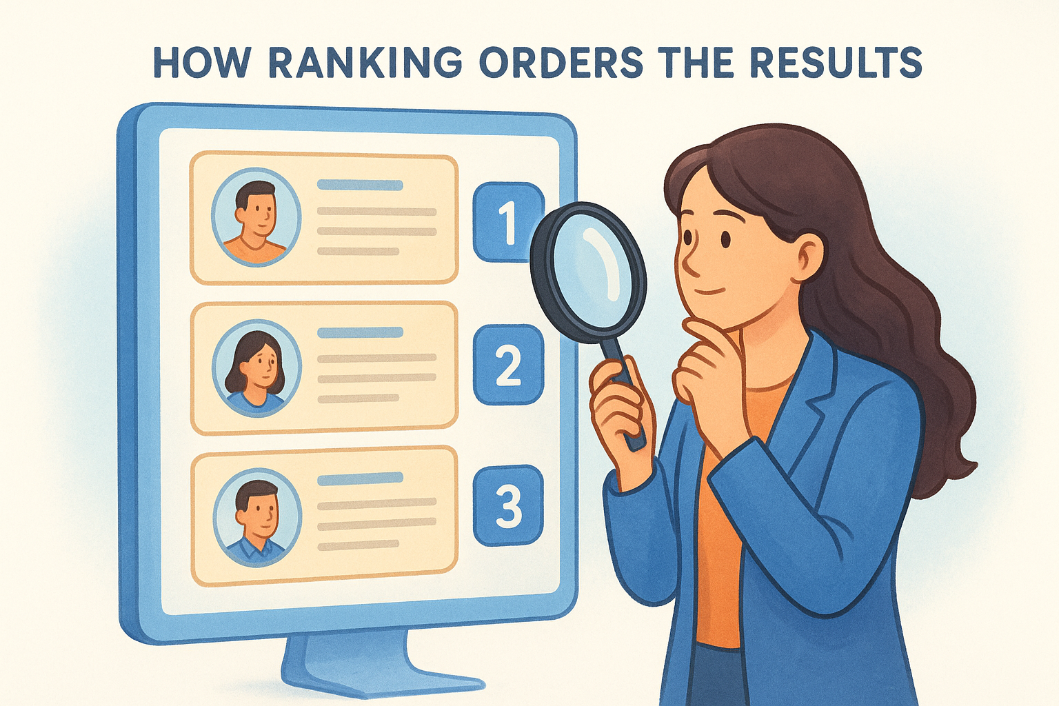 How ranking orders the results