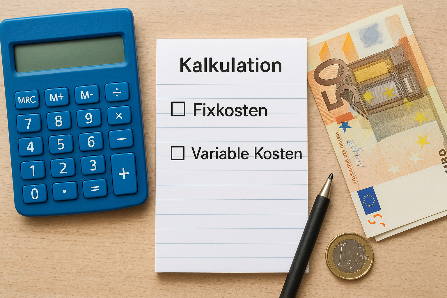 Fixkosten und variable Posten trennen