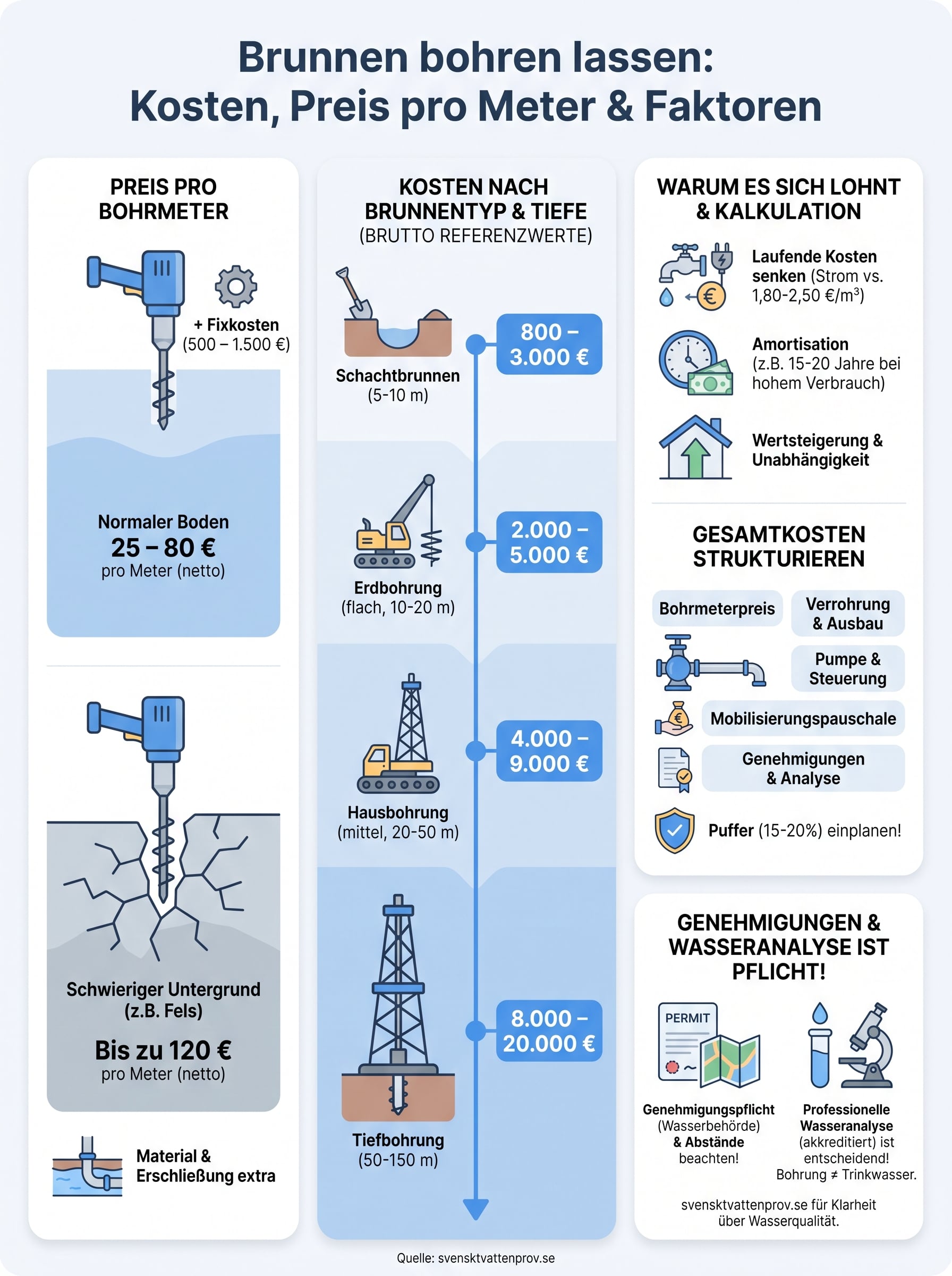 brunnen bohren lassen kosten infographic