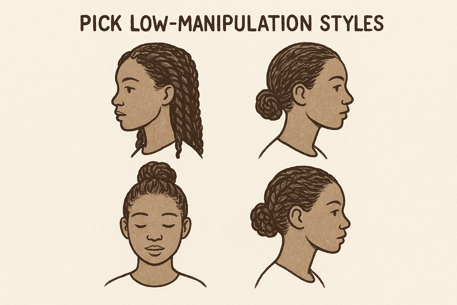 Pick low-manipulation styles