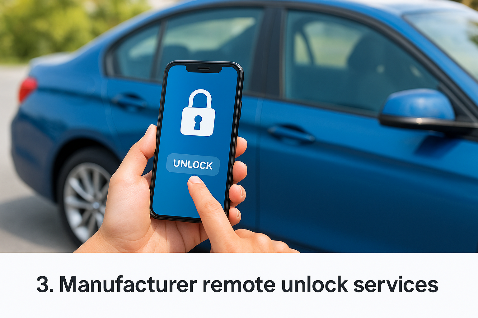 3. Manufacturer remote unlock services