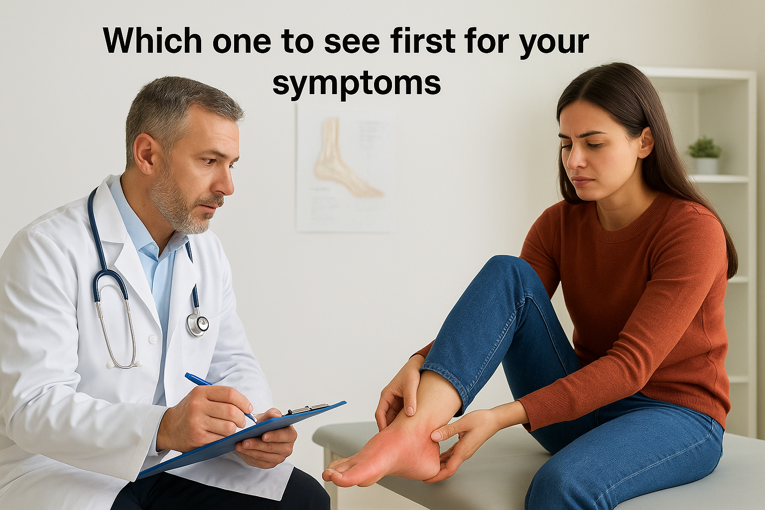 Which one to see first for your symptoms