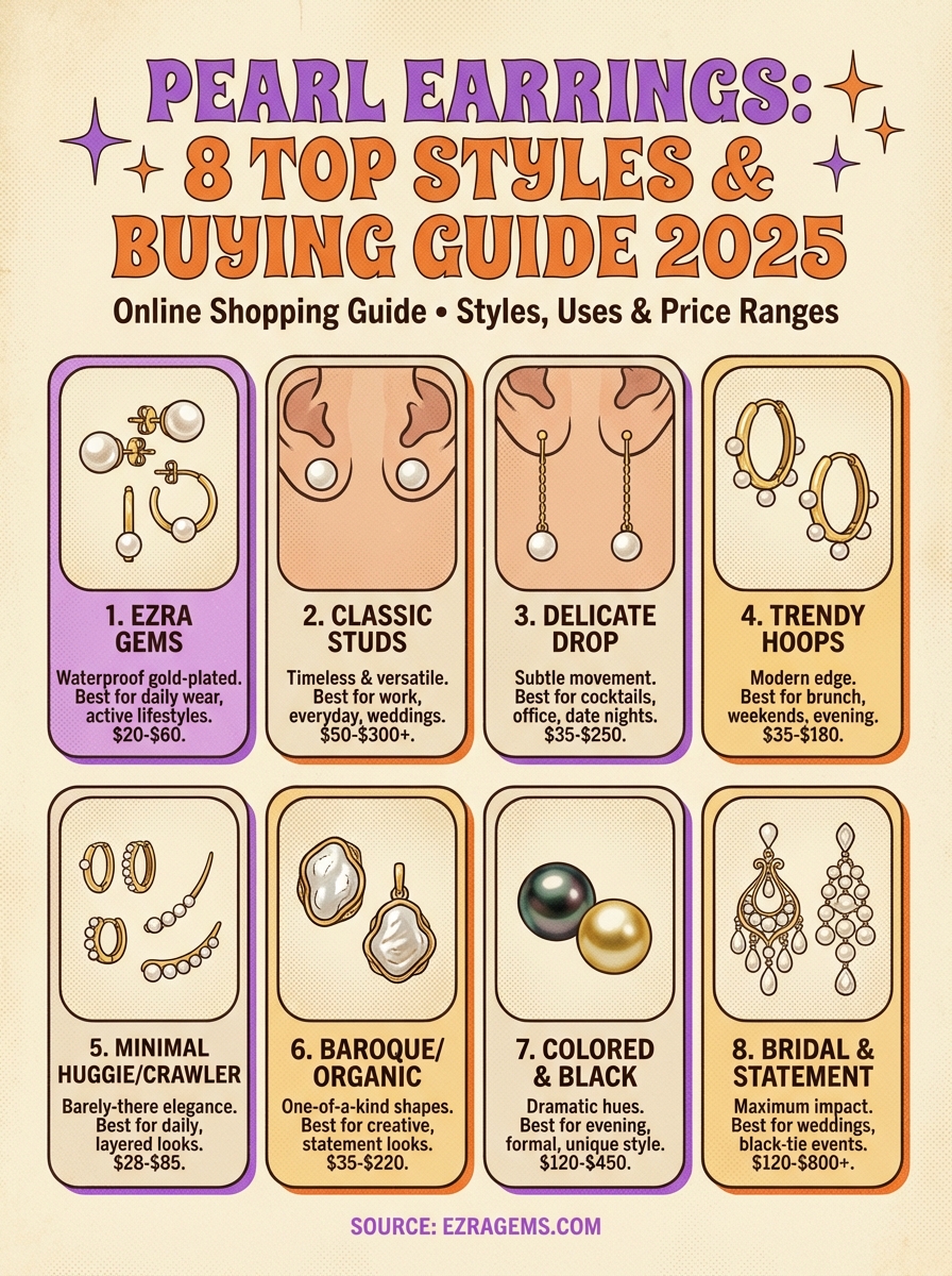 pearl earrings infographic