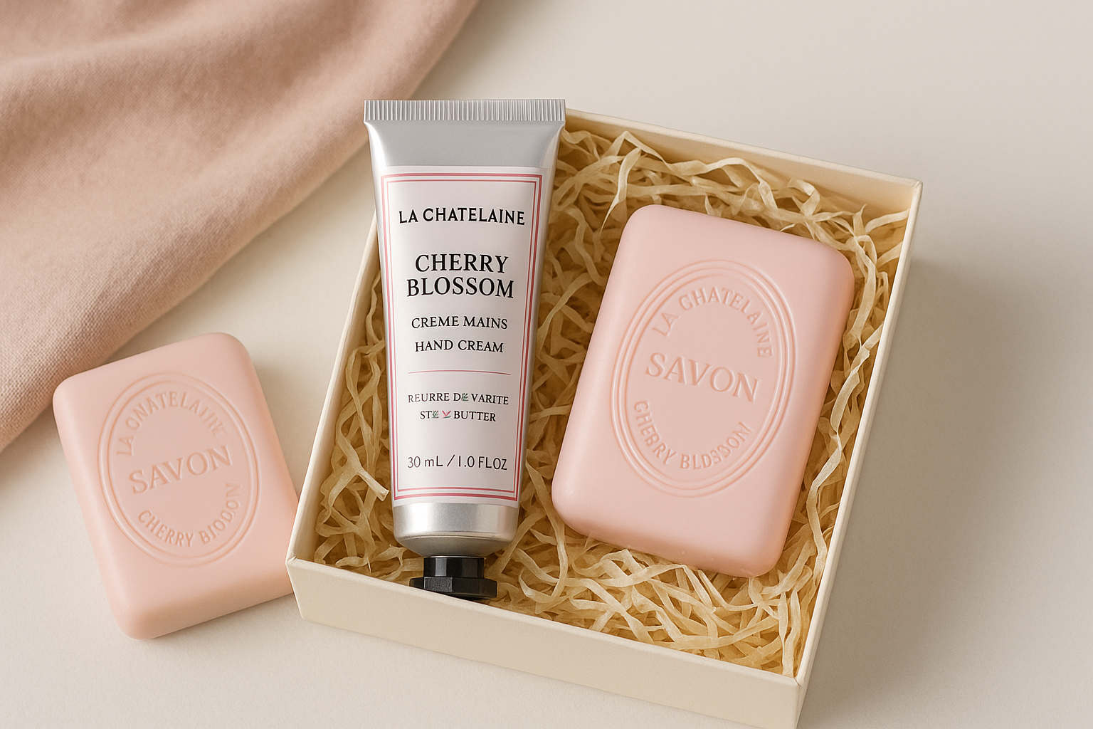4. La Chatelaine hand cream and soap gift sets