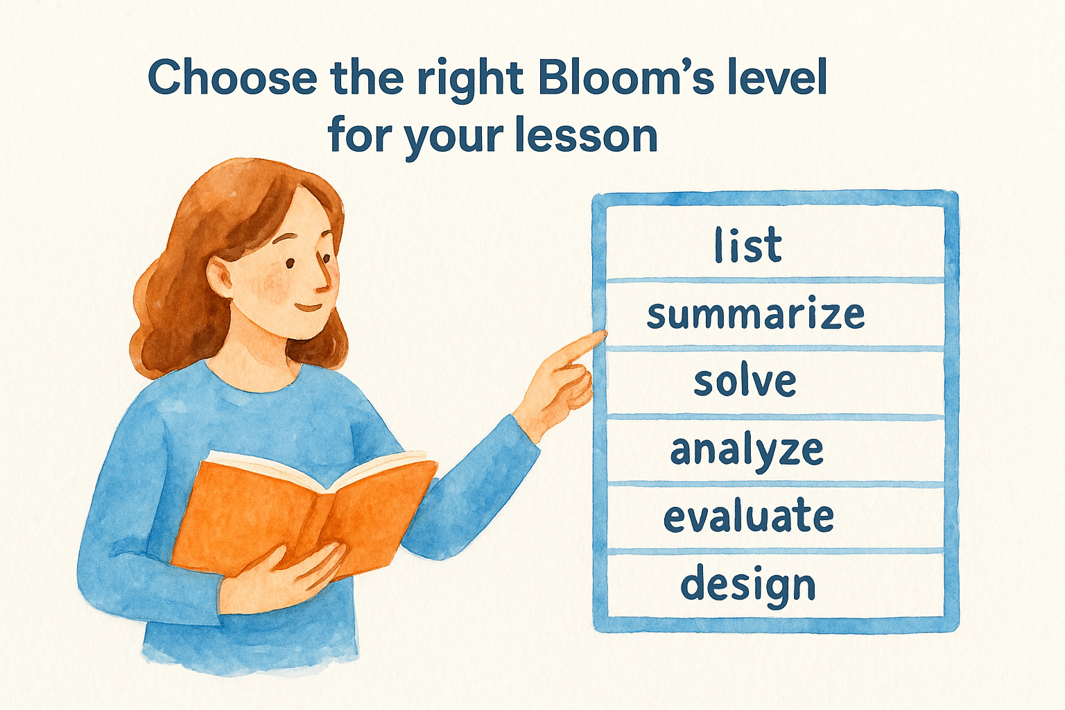 Choose the right Bloom's level for your lesson