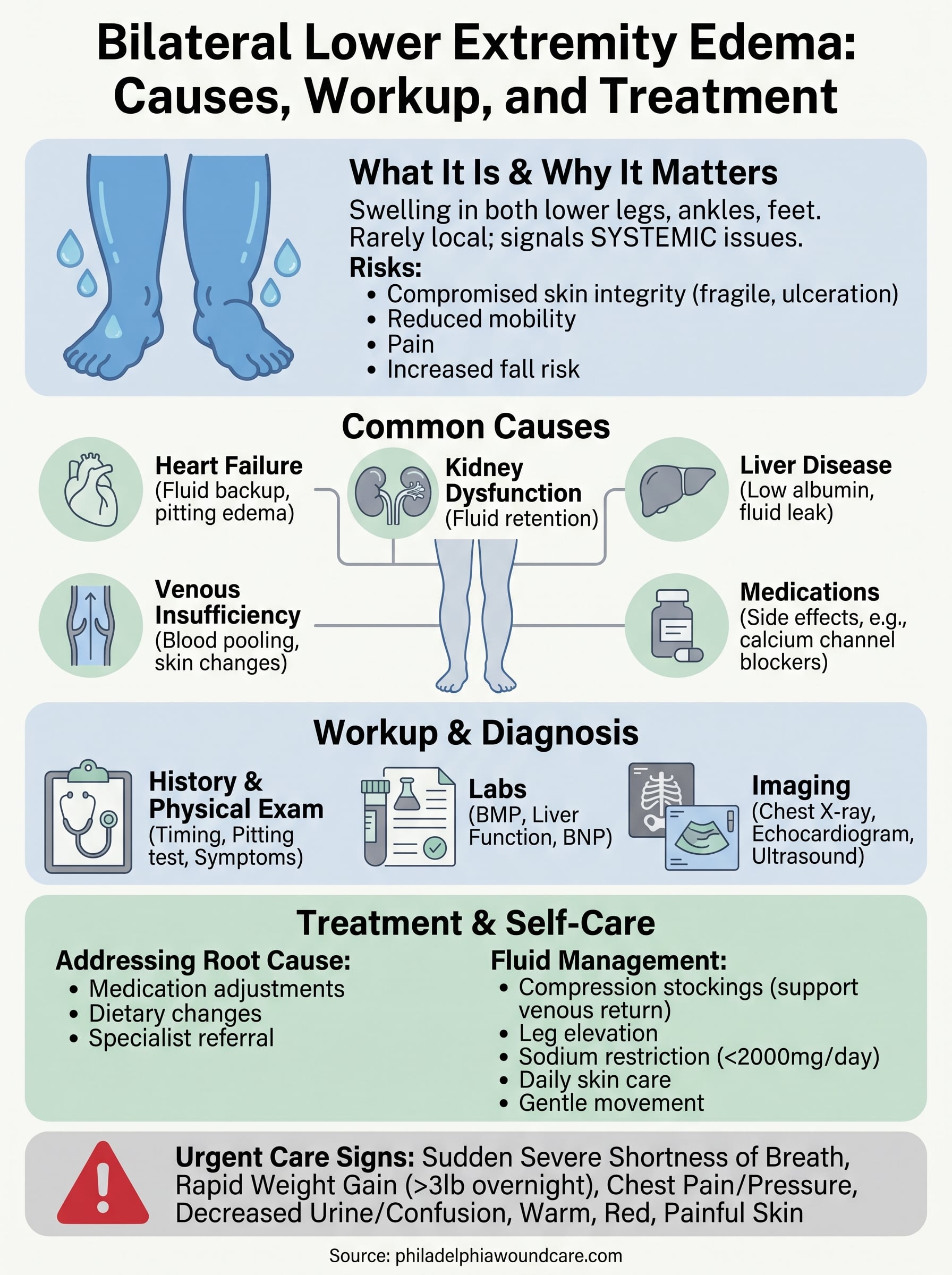 bil lower extremity edema infographic