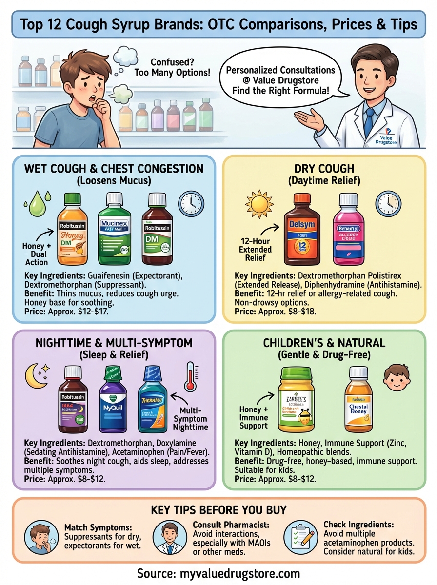 Top 12 Cough Syrup Brands OTC Comparisons Prices Tips Value 