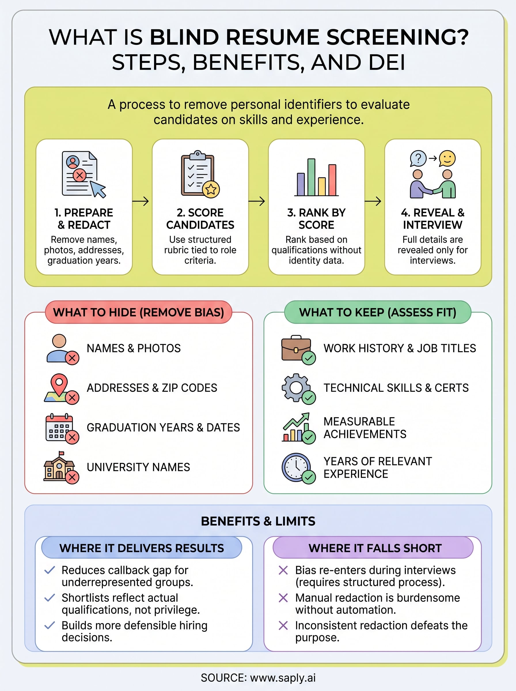 what is blind resume screening infographic
