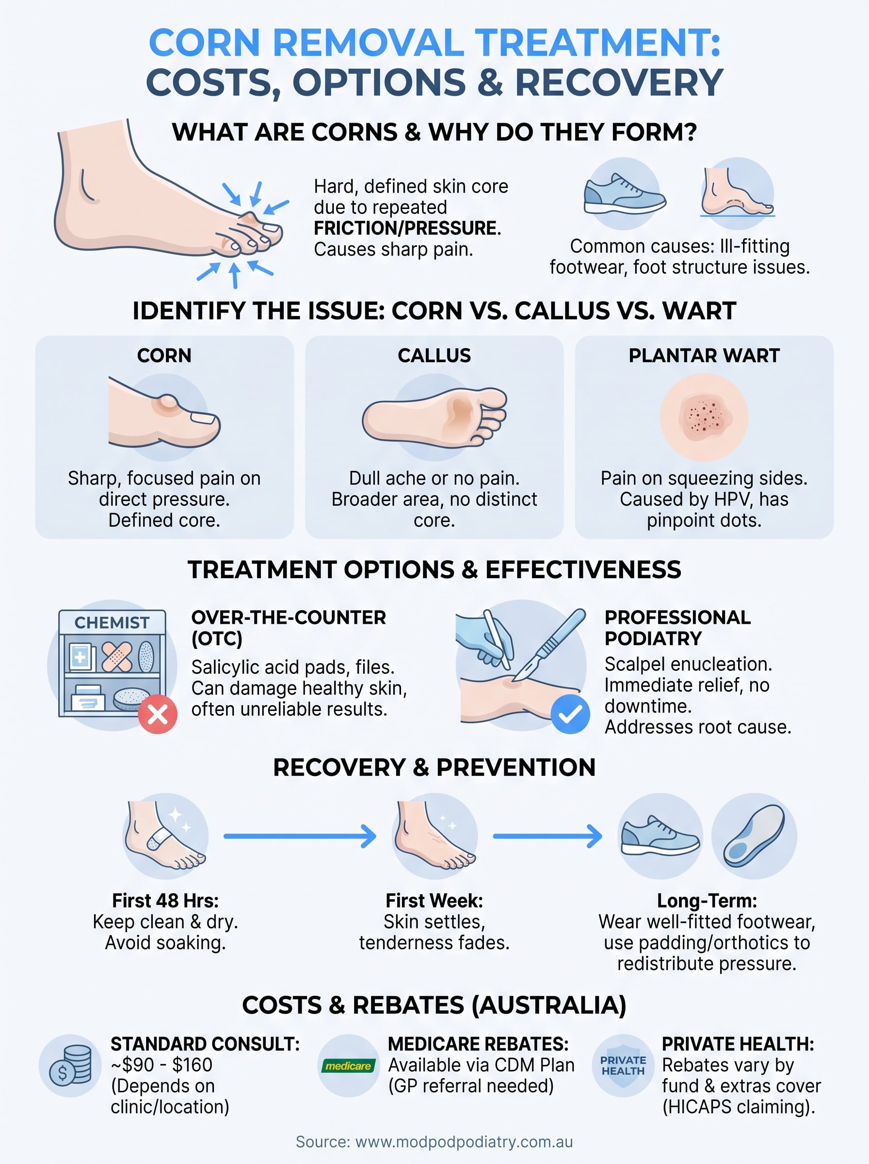 corn removal treatment near me infographic