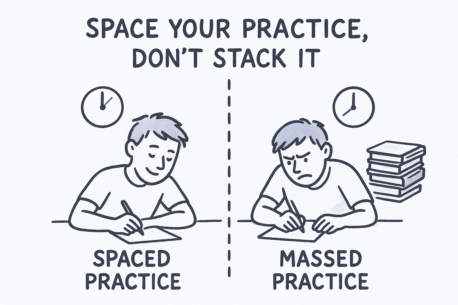 Space your practice, don't stack it