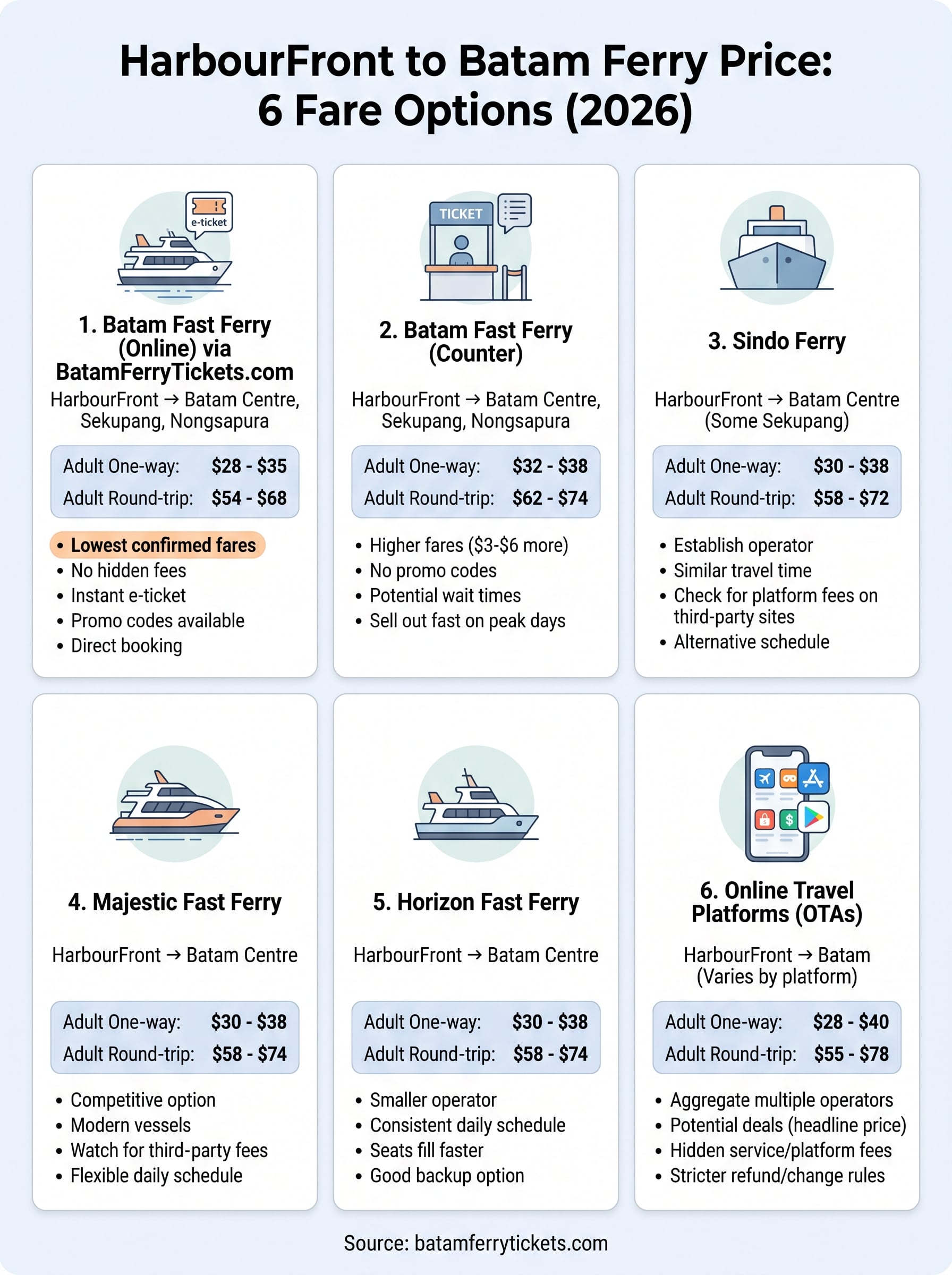 harbourfront to batam ferry price infographic