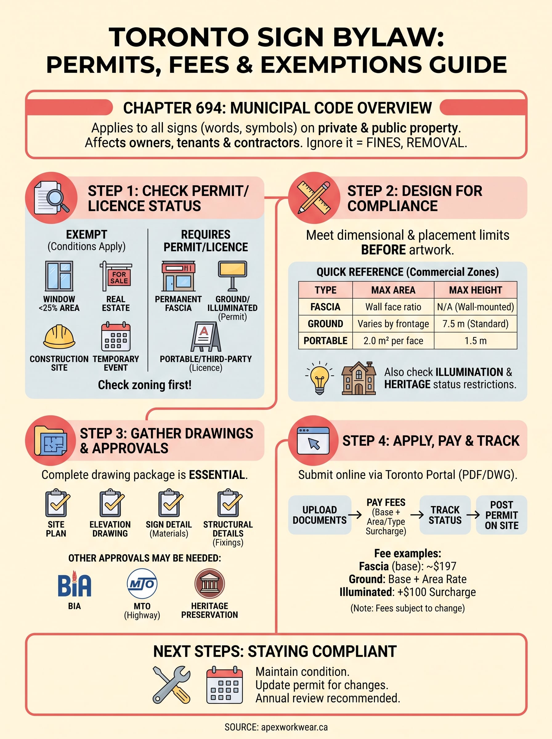 city of toronto sign bylaw infographic