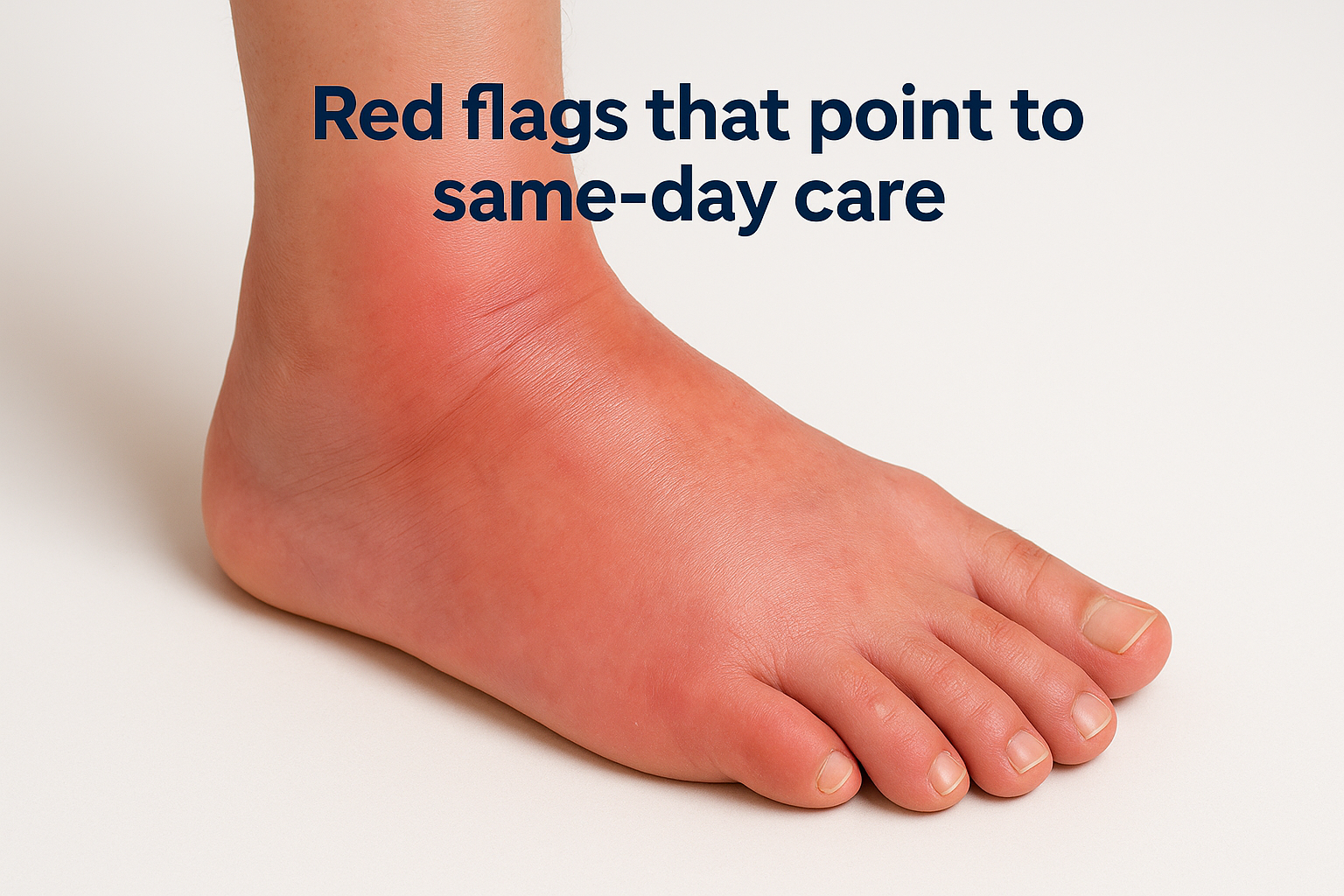 Red flags that point to same-day care