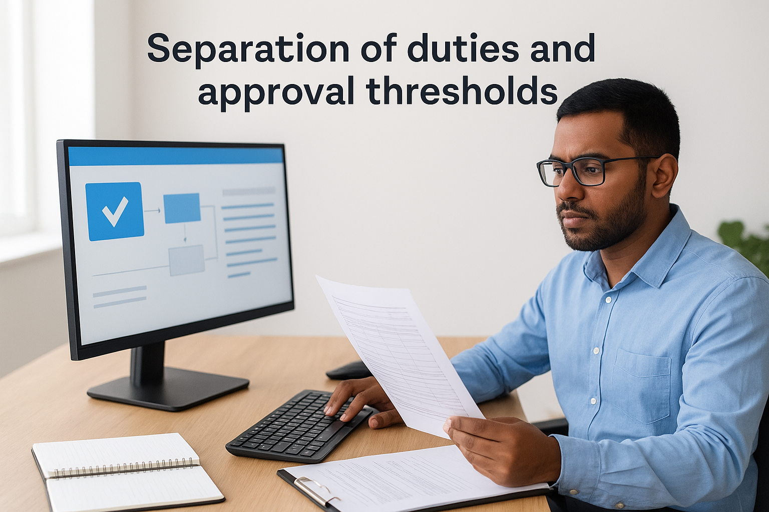 Separation of duties and approval thresholds
