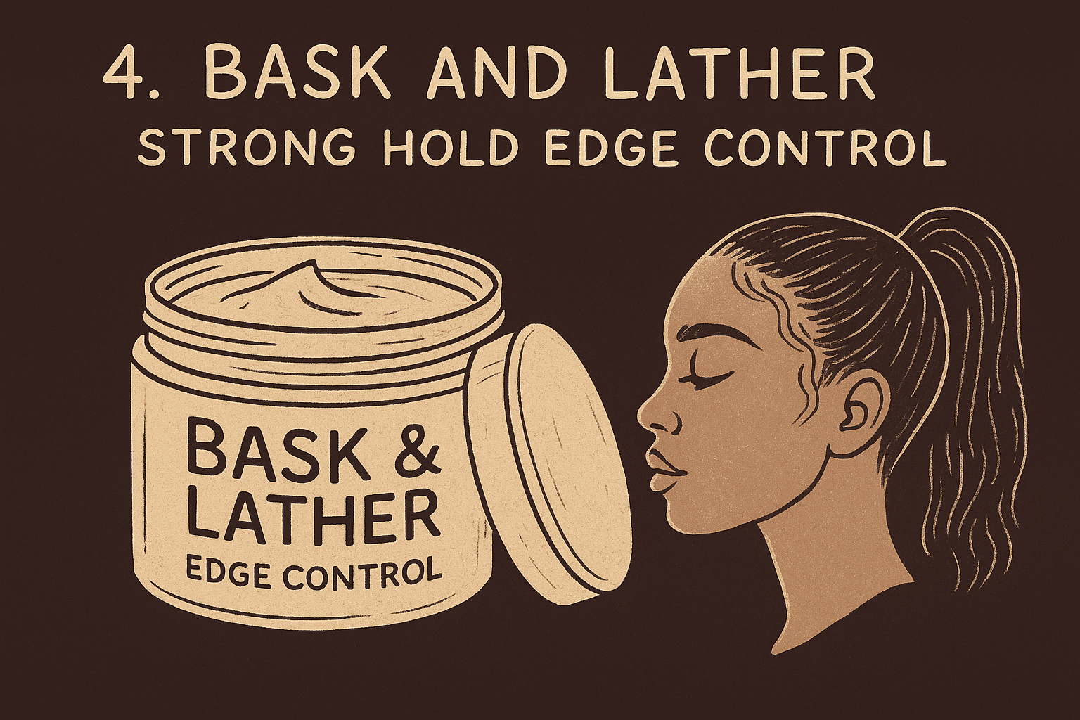 3. Bask and Lather Strong Hold Edge Control