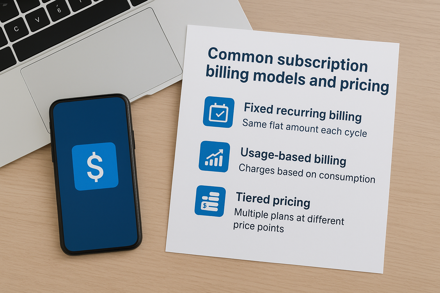 Common subscription billing models and pricing
