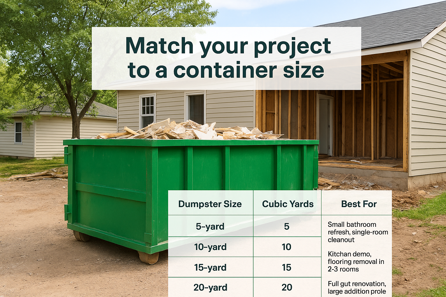 Match your project to a container size