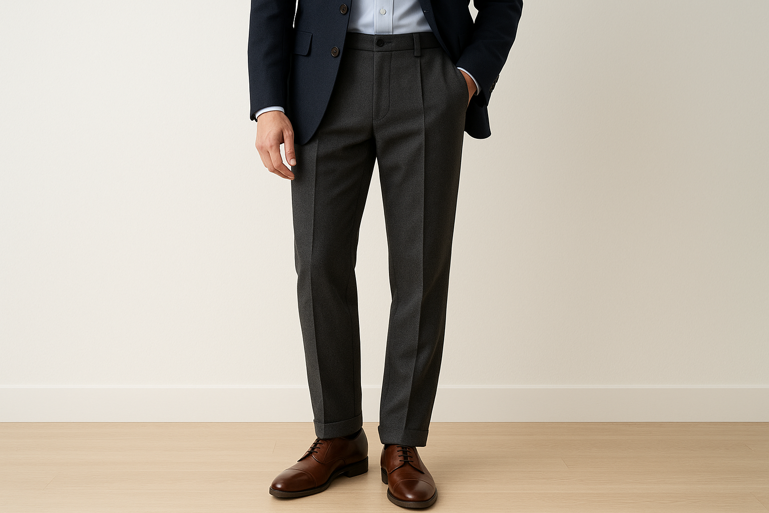 8. Tailored wool trousers