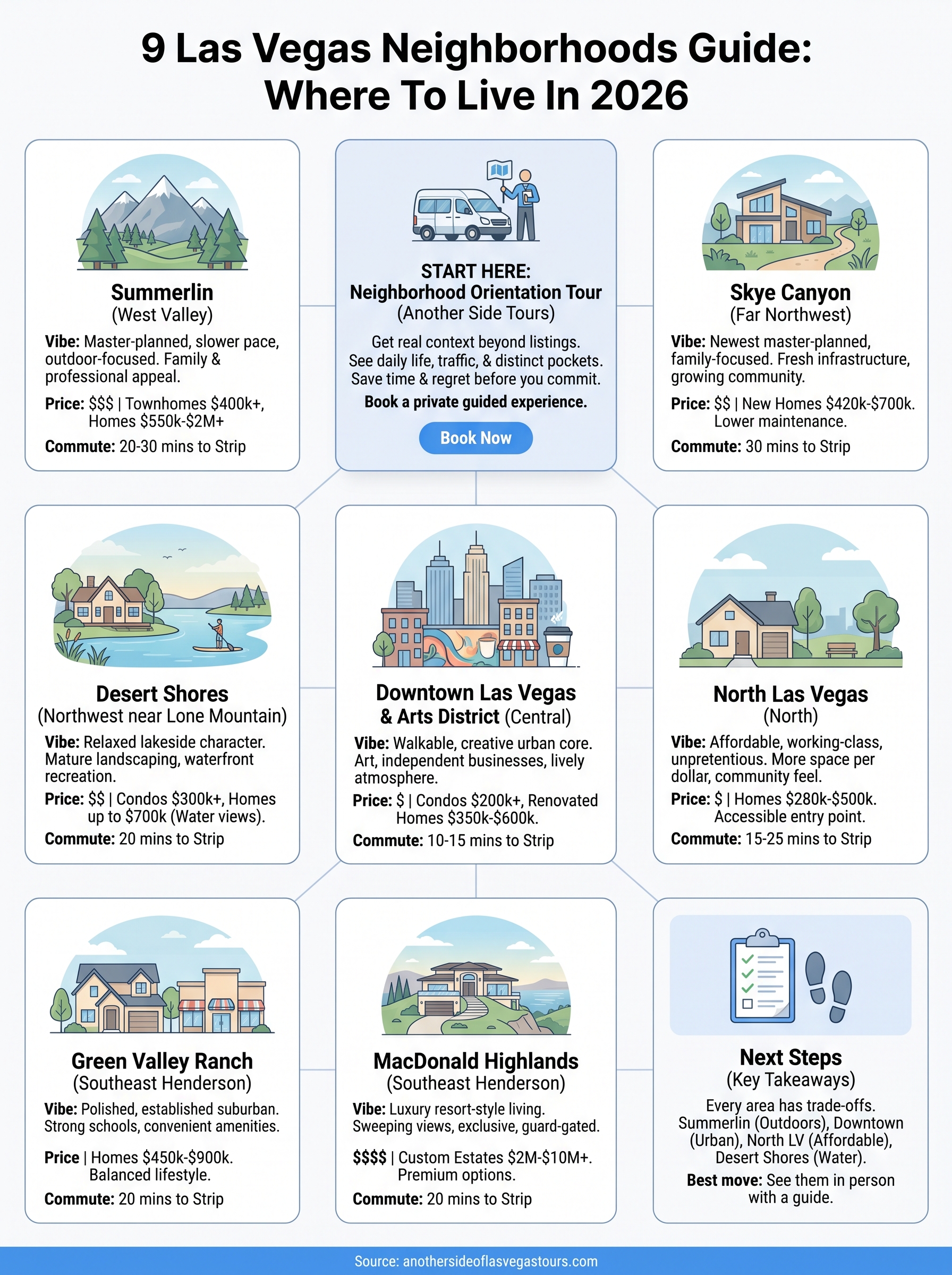 las vegas neighborhoods guide infographic