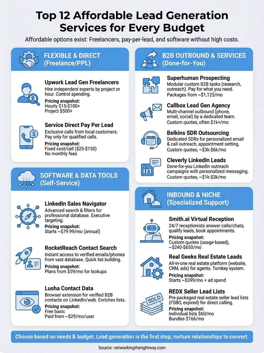 affordable lead generation services infographic