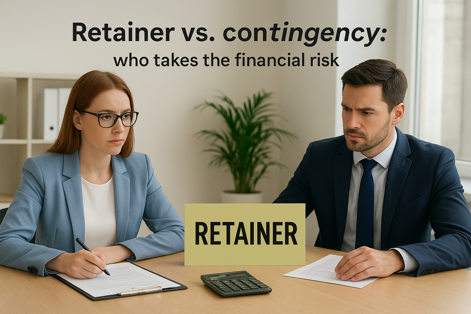 Retainer vs. contingency: who takes the financial risk