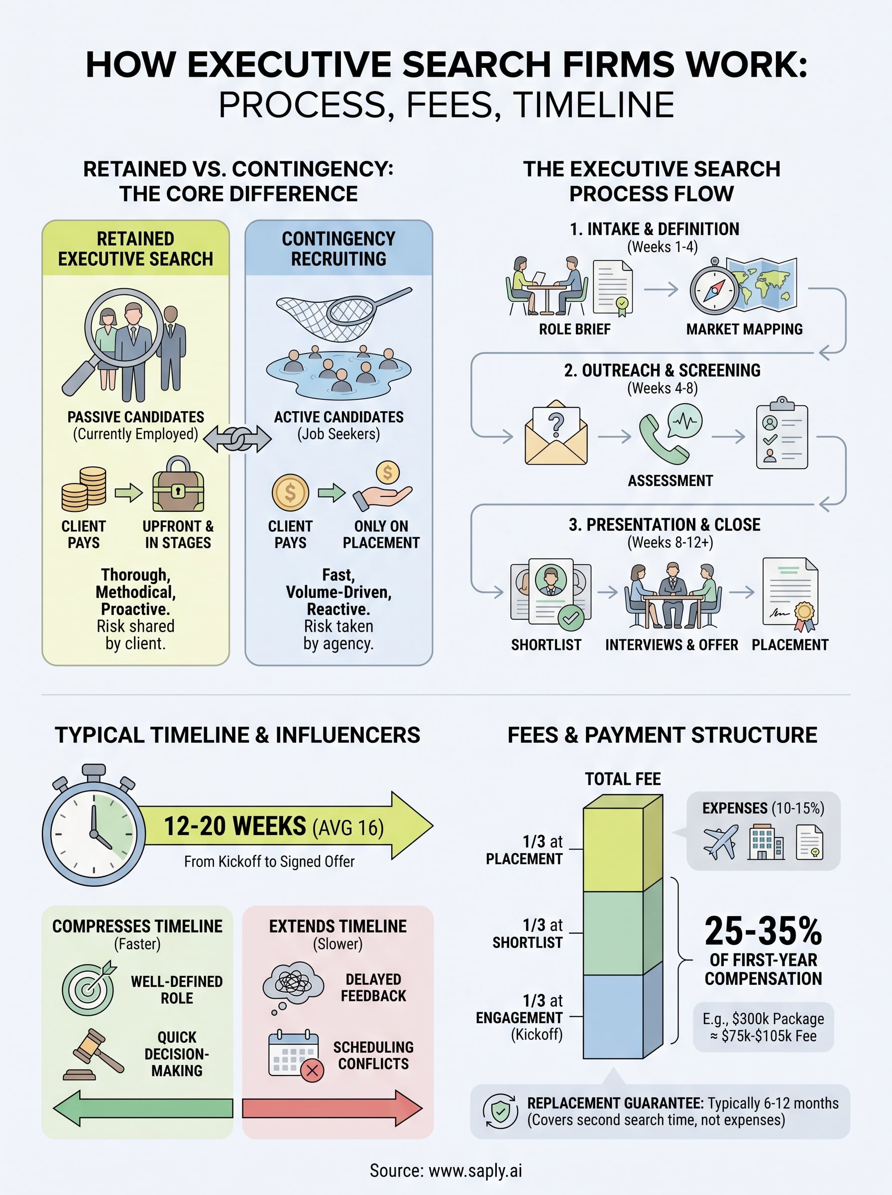 how executive search firms work infographic