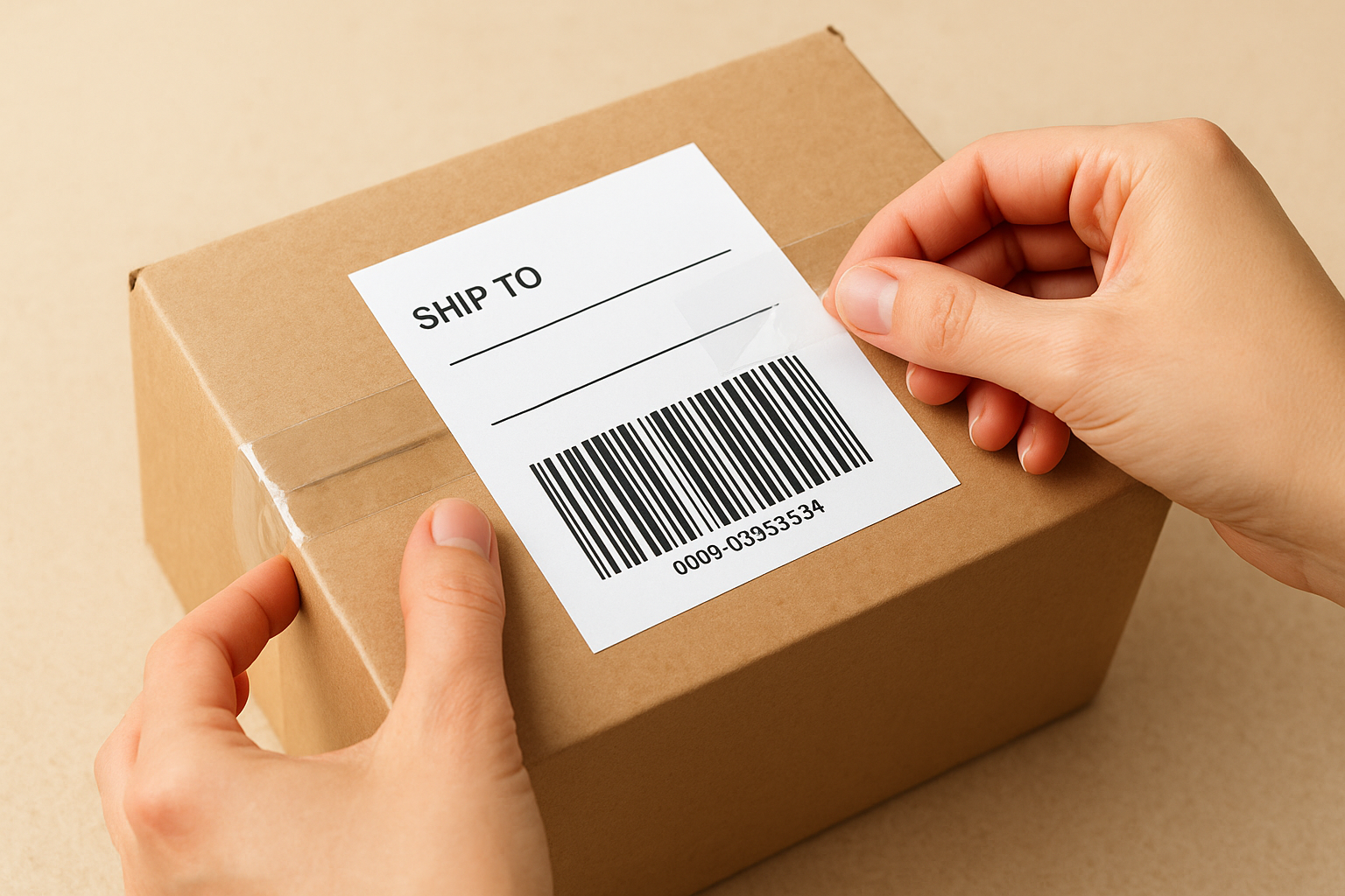 How to attach the label securely