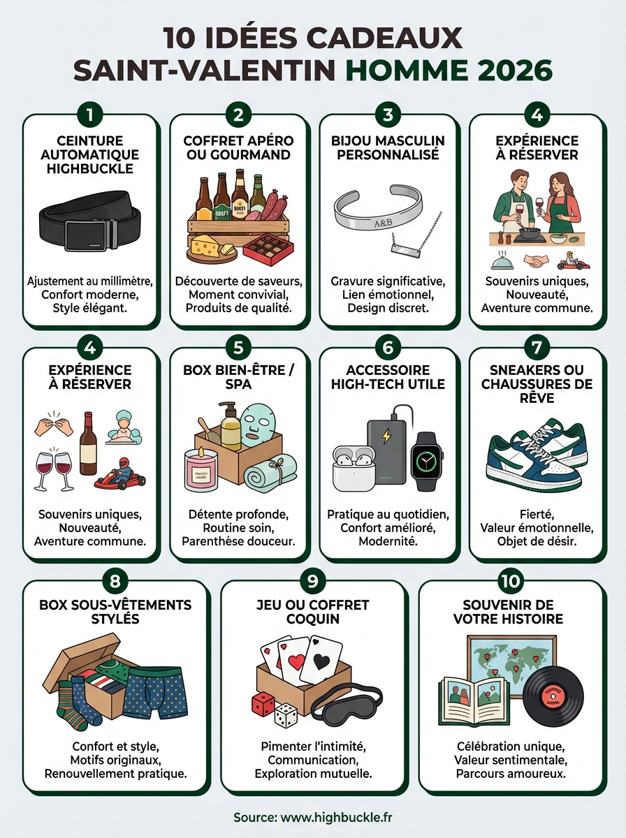idee cadeau saint valentin homme infographic